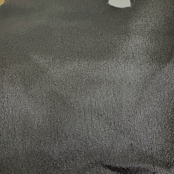 Arias Black Satin Halter Gown Size 2 Cocktail Asymmetric Ruched Maxi Dress $850 - Picture 11 of 11